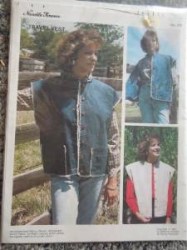 356 NEEDLE KNOWS  DENIM, SUEDE TRAVEL POCKET VEST PATTERN 6-20